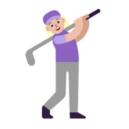 Woman Golfing: Medium-Light Skin Tone — Microsoft