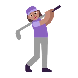 Woman Golfing: Medium Skin Tone — Microsoft