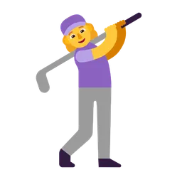 Woman Golfing — Microsoft