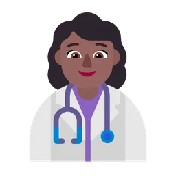 Woman Health Worker: Medium-Dark Skin Tone — Microsoft