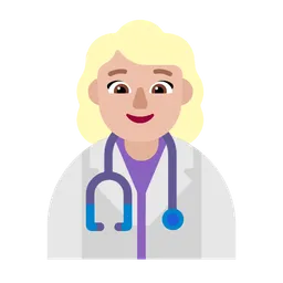 Woman Health Worker: Medium-Light Skin Tone — Microsoft