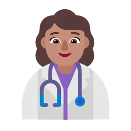 Woman Health Worker: Medium Skin Tone — Microsoft