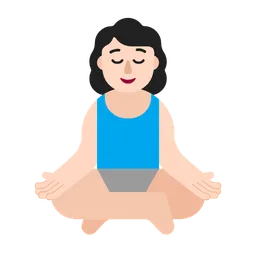 Woman in Lotus Position: Light Skin Tone — Microsoft