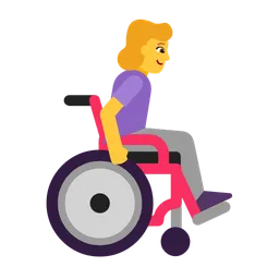 Woman in Manual Wheelchair Facing Right — Microsoft