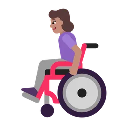 Woman in Manual Wheelchair: Medium Skin Tone — Microsoft
