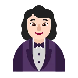 Woman in Tuxedo: Light Skin Tone — Microsoft