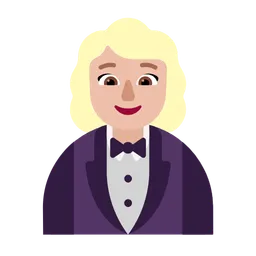 Woman in Tuxedo: Medium-Light Skin Tone — Microsoft