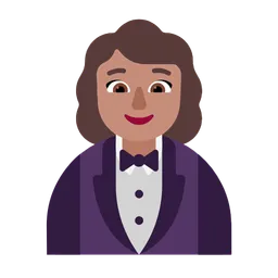 Woman in Tuxedo: Medium Skin Tone — Microsoft