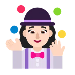 Woman Juggling: Light Skin Tone — Microsoft