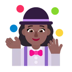 Woman Juggling: Medium-Dark Skin Tone — Microsoft