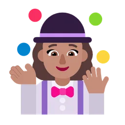 Woman Juggling: Medium Skin Tone — Microsoft