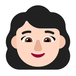 여자: 밝은 피부 톤 — Microsoft