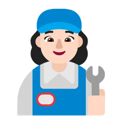 Woman Mechanic: Light Skin Tone — Microsoft
