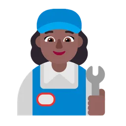 Woman Mechanic: Medium-Dark Skin Tone — Microsoft