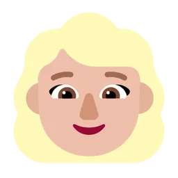 Woman: Medium-Light Skin Tone, Blond Hair — Microsoft