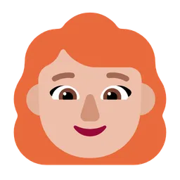 Woman: Medium-Light Skin Tone, Red Hair — Microsoft