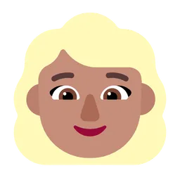 Woman: Medium Skin Tone, Blond Hair — Microsoft
