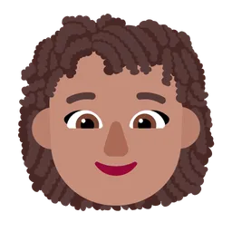 Woman: Medium Skin Tone, Curly Hair — Microsoft