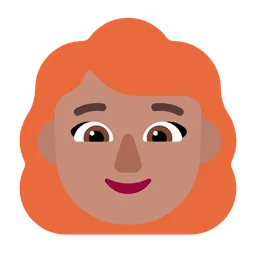 Woman: Medium Skin Tone, Red Hair — Microsoft