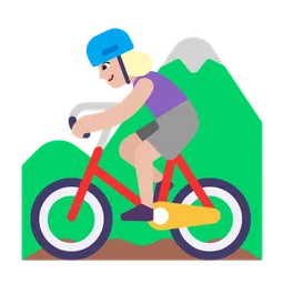 Woman Mountain Biking: Medium-Light Skin Tone — Microsoft