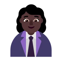 Woman Office Worker: Dark Skin Tone — Microsoft