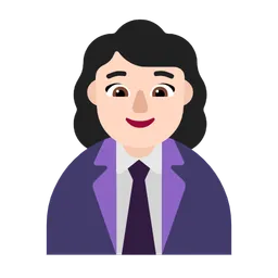 Woman Office Worker: Light Skin Tone — Microsoft