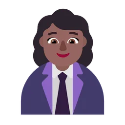 Woman Office Worker: Medium-Dark Skin Tone — Microsoft