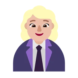 Woman Office Worker: Medium-Light Skin Tone — Microsoft