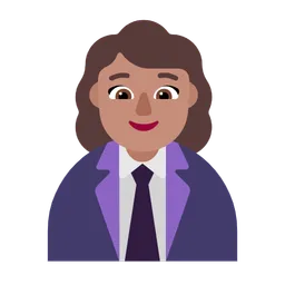 Woman Office Worker: Medium Skin Tone — Microsoft
