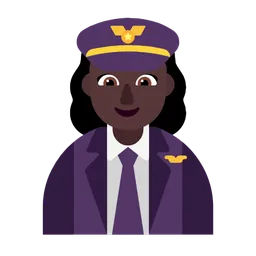 Woman Pilot: Dark Skin Tone — Microsoft