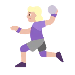 Woman Playing Handball: Medium-Light Skin Tone — Microsoft