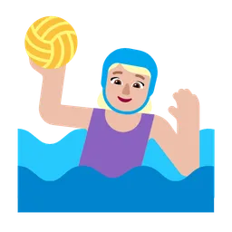 Woman Playing Water Polo: Medium-Light Skin Tone — Microsoft