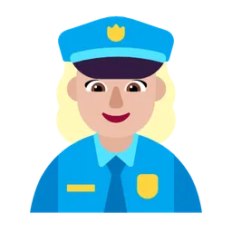 Woman Police Officer: Medium-Light Skin Tone — Microsoft