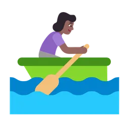 Woman Rowing Boat: Medium-Dark Skin Tone — Microsoft