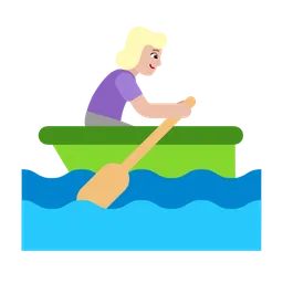 Woman Rowing Boat: Medium-Light Skin Tone — Microsoft