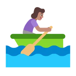 Woman Rowing Boat: Medium Skin Tone — Microsoft