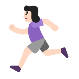 Woman Running: Light Skin Tone — Microsoft
