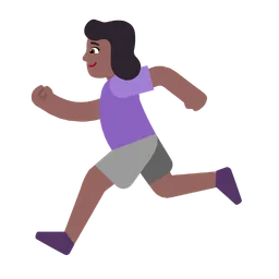 Woman Running: Medium-Dark Skin Tone — Microsoft