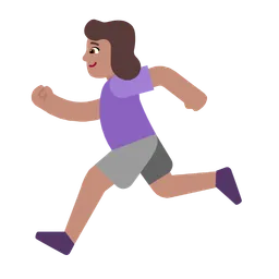 Woman Running: Medium Skin Tone — Microsoft