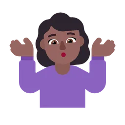 Woman Shrugging: Medium-Dark Skin Tone — Microsoft