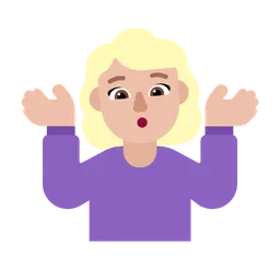 Woman Shrugging: Medium-Light Skin Tone — Microsoft