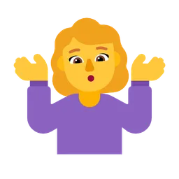 어깨를 으쓱하는 여성 — Microsoft