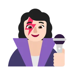 Woman Singer: Light Skin Tone — Microsoft