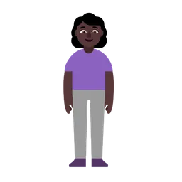Woman Standing: Dark Skin Tone — Microsoft