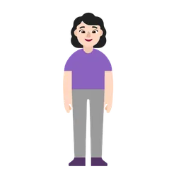 Woman Standing: Light Skin Tone — Microsoft