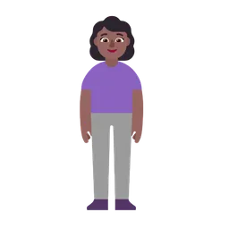 Woman Standing: Medium-Dark Skin Tone — Microsoft