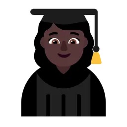 Woman Student: Dark Skin Tone — Microsoft