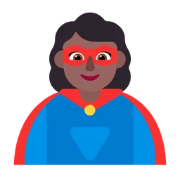 Woman Superhero: Medium-Dark Skin Tone — Microsoft