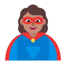 Woman Superhero: Medium Skin Tone — Microsoft