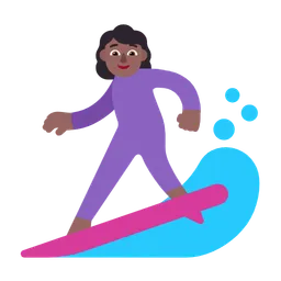 Woman Surfing: Medium-Dark Skin Tone — Microsoft
